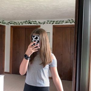 hollister off the shoulders shirt